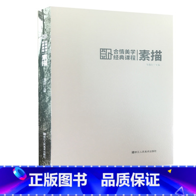 [正版]合情美学经典课程:素描 朱敬东主编 上百幅人物动物山水花木风景建筑素描绘画技法解析鉴赏 中小学生素描技法入门及