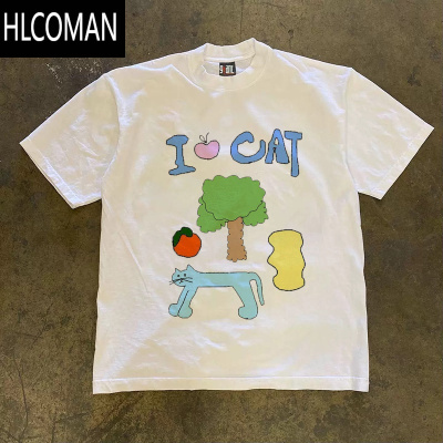 HLCOMAN搞钱做慈善 3A260克双纱!美式复古情侣女宽松短袖T恤男