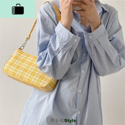 小众格子腋下包2020复古法棍包ins简约百搭单肩手提包斜挎包包NEW LAKE女士单肩包