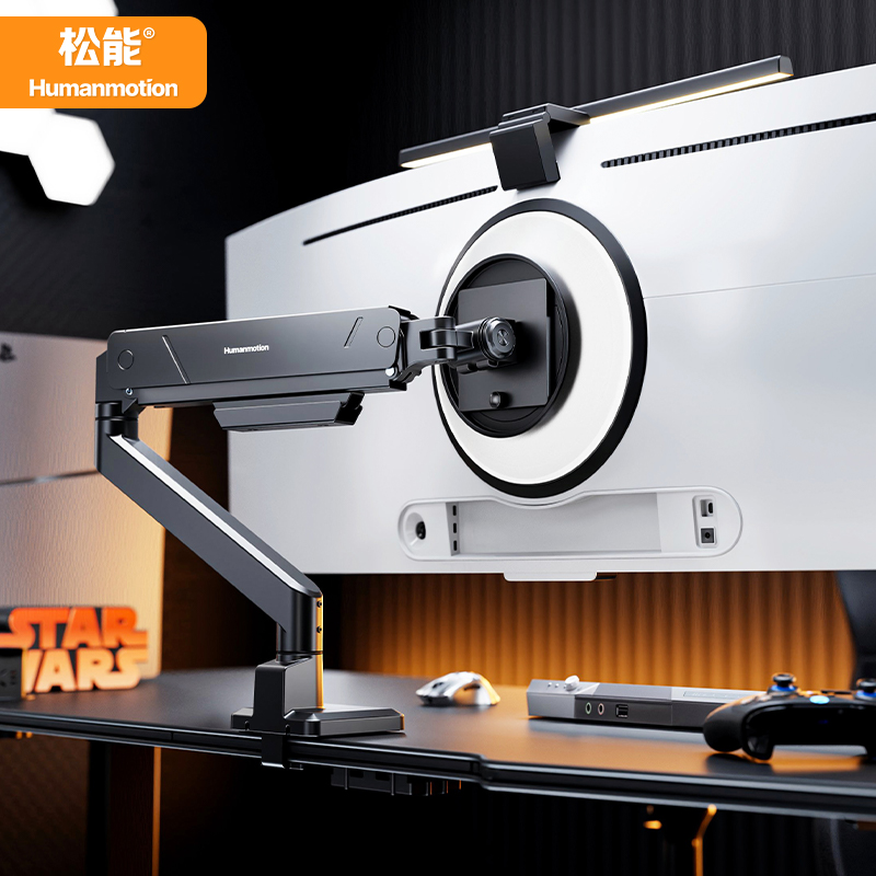松能T9电脑桌 松能机械臂新款快拆大承重显示器支架免打孔电脑桌6252