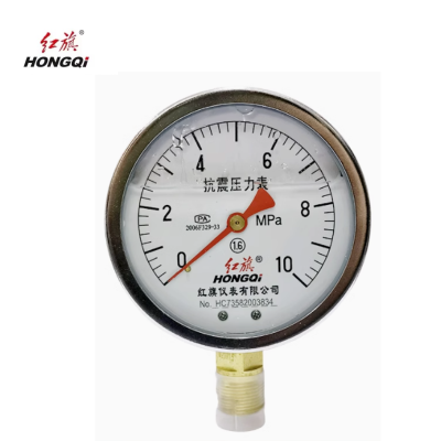 红旗 耐震压力表定制检测款 YTN100 0-10MPA 块