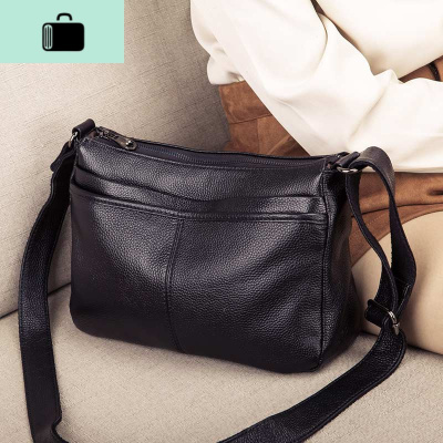 女包2020新款潮时尚皮多隔层软皮包女斜挎大包包休闲百搭单肩包NEW LAKE女斜挎包