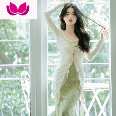 七斓欲纯女套装穿搭甜辣风连衣裙高个子气质长裙到脚踝超仙秋装性感秋