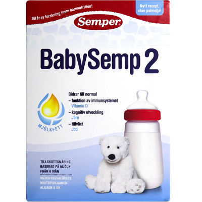 国内发 瑞典原装进口Semper森宝婴幼儿配方奶粉2段800g非丹麦版适合6-10个月 6-12个月宝宝