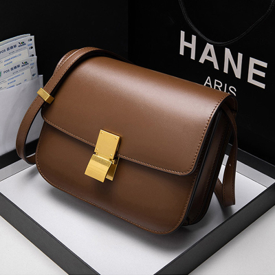 MKJ正品欧美时尚真皮豆腐包box包2023新款潮秋冬单肩斜挎包时尚网红女包小包