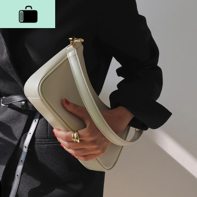 ins博主小众中古包女2020夏季新款经典复古百搭法棍腋下包单肩包NEW LAKE 米白色女士单肩包