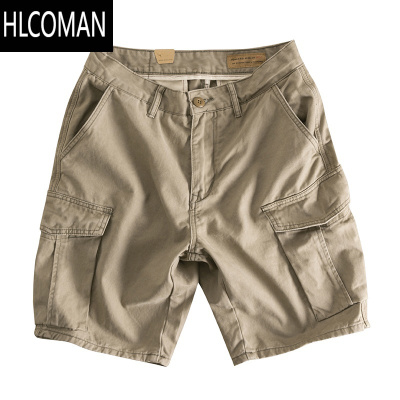 HLCOMAN工装裤多口袋水洗 夏季2024四分裤男士三分裤短裤五分裤
