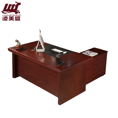 凌美盛 简约办公桌大班台桌1.8米含柜活动柜 LMS-41/张