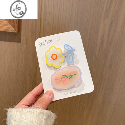 JiMi可爱小熊发夹卡通草莓夹子女韩版ins头饰少女心碎发边夹儿童发卡