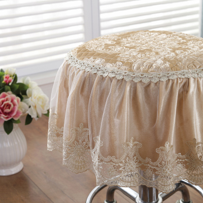 美帮汇欧式蕾丝时尚防滑圆凳垫圆形圆凳垫小圆椅椅垫坐垫办公室转椅凳垫