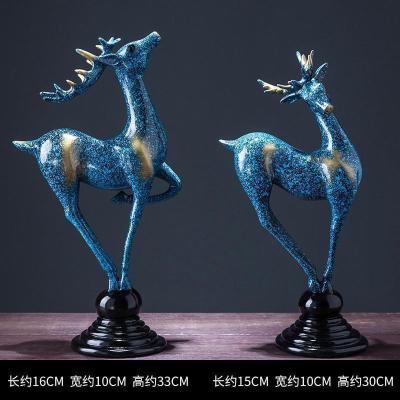 美帮汇鹿摆件北欧式家居家装饰品客厅新婚结婚酒柜创意摆件