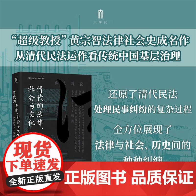 实践社会科学系列 清代的法律 社会与文化 民法的表达与实践 黄宗智 著 历史