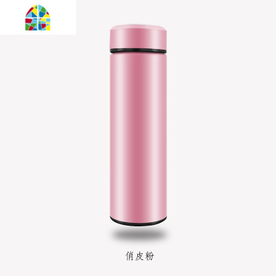 保温杯男女学生便携商务304不锈钢水杯ins简约个性潮流大容量杯子 FENGHOU 典雅黑(磨砂款)500nl