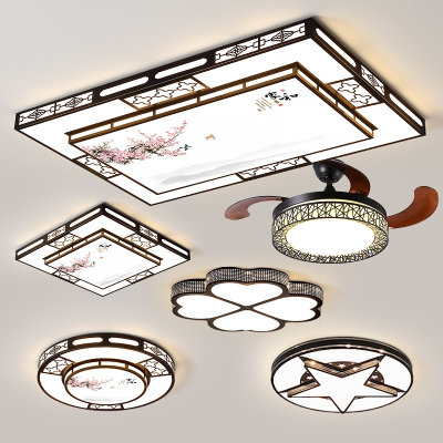 古达新中式客厅灯灯具现代简约大气房间卧室灯家用吸顶灯