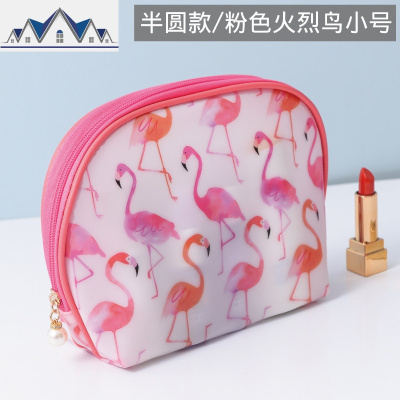 防水化妆包女网红ins风韩国小号便携大容量化妆品包卡通收纳袋子 三维工匠收纳包