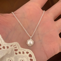 纯银天然淡水珍珠吊坠项链女款2025新款轻奢小众高级感锁骨链送女朋友老婆情人节七夕生日礼物