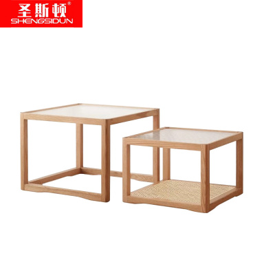 圣斯顿 茶几 S2402001 500*500*350/600*600*450mm 原木色 套