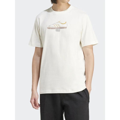 阿迪达斯 短袖新款休闲上衣男装圆领运动棉T恤 IZ2573 D