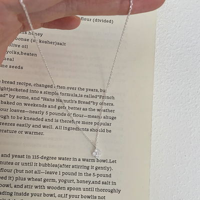 S925纯银细闪四叶草项链女简单大气颈链锁骨链春夏配饰高级感送女朋友老婆情人节七夕生日礼物