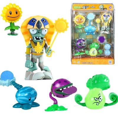 植物大战僵尸玩具2男孩玩具埃及法老+植物4个686-45C