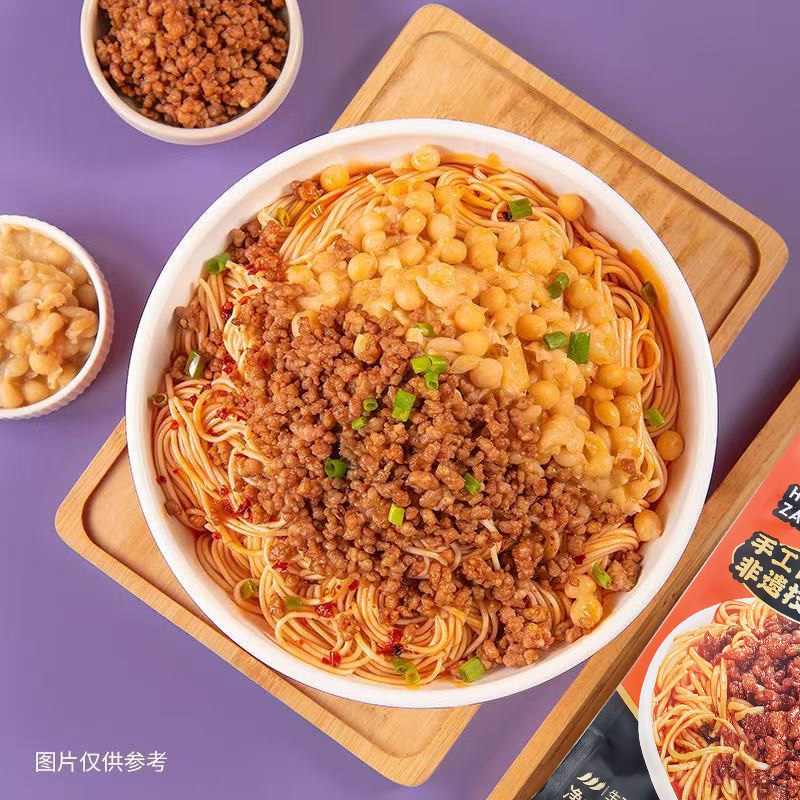 有你一面红油豌豆杂酱面160g*3袋正宗拌面小面速食手工鲜面 四川碗豌豆杂酱面