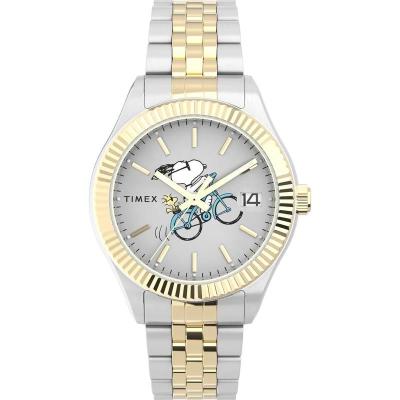 TIMEX中性欧美表石英指针银色表盘复古经典轻便耐用表