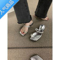 SUNTEK低跟水钻套趾凉拖鞋仙女鞋子外穿2023年新款夏季外出晚风气质凉鞋