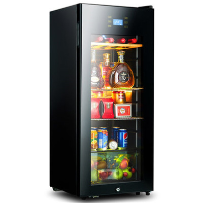 尊堡(zunbao)BJ-128A 恒温红酒柜 家用冰吧 茶叶冷藏柜 展示柜 保鲜柜 单门冰箱