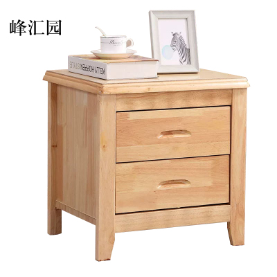 峰汇园床头柜简约现代卧室床边储物柜标准款原木色50*41*50cm