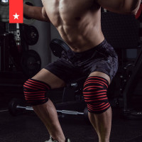 劳拉之星0314深蹲护膝缠绕护膝健身护膝绷带举重训练弹力绑腿运动护膝