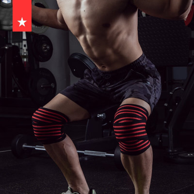 劳拉之星0314深蹲护膝缠绕护膝健身护膝绷带举重训练弹力绑腿运动护膝