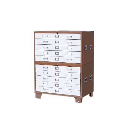 DXBG底图柜工程资料图纸柜0号1号抽屉柜地图柜文件柜菲林柜图纸收纳柜1号咖白十抽1000*700*1200