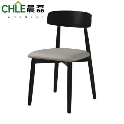 晨磊 实木餐椅 43*49.5*81.5cm(黑色木架) 把