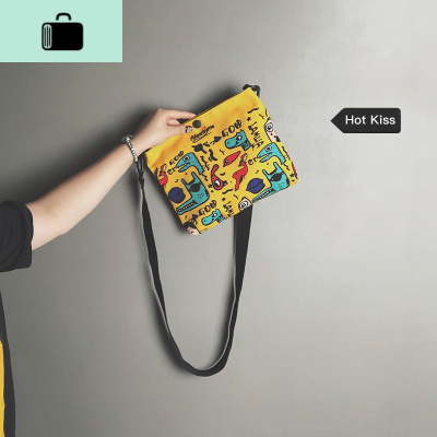 上新帆布小包包女包新款2020潮时尚百搭斜挎包卡通可爱单肩小方包NEW LAKE女士单肩包