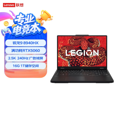 联想(Lenovo)拯救者R7000P 2025 定制升级 16英寸电竞游戏笔记本电脑(锐龙R9 8940HX 32G 1T RTX5060 8G独显 2.5K 240Hz)定制