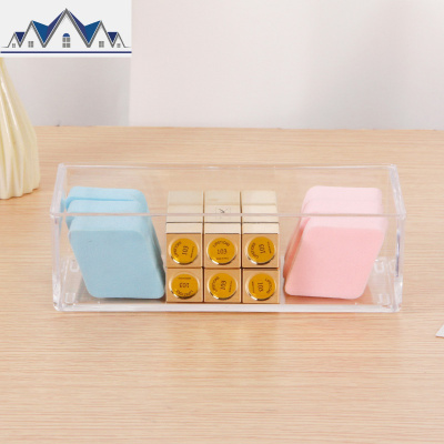 亚克力化妆棉盒收纳盒桌面抽屉式梳妆台透明首饰盒置物架收纳盒 三维工匠