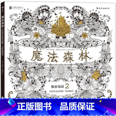 [1本]魔法森林:秘密花园2 [正版]魔法森林 :秘密花园2 书 秘密花园涂色书成人解压儿童画画本幼儿园减压涂色书儿童版