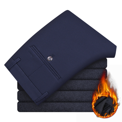 金盾(KIN DON)休闲裤 男修身弹力商务男裤秋冬加绒厚款青年长裤子男士西裤新款高端莫代尔休闲裤男 西裤男