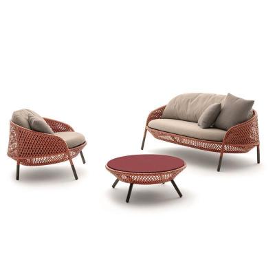 森美人户外藤编沙发休闲桌椅组合阳台创意单人沙发藤编庭院沙发三件套