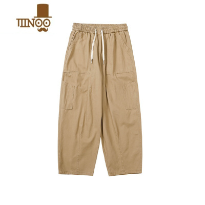 YANXUTurned易冧ounng日系街头休闲长裤男秋季潮牌复古纯色直筒工装裤