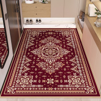 欧式进门地垫2024新款入户门垫家用门口防滑脚垫红色玄关地毯