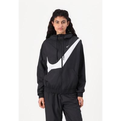 Nike女士运动风印花防风夹克宽松直筒款抽绳连帽弹性下摆
