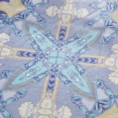 富安娜单层法兰绒毯/朝歌/浅紫/180*200cm/1080g 礼盒装