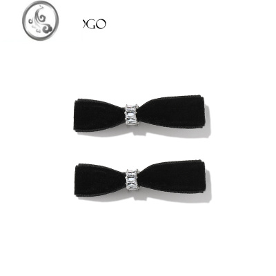 JiMi气质优雅一字夹发夹少女头饰蝴蝶结发卡后脑勺韩国ins潮发饰边夹