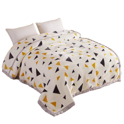 绵族世家 MZSJ8597 150×200cm 2.5公斤 毯子 1件/条 (单位:条) 黄黑三角