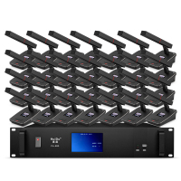 惠度(HuiDu)专业有线数字手拉手方管会议麦克风 YH-880(1+30)(销售单位:套)