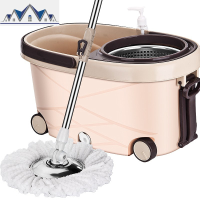 拖把桶旋转拖把家用自动免手洗懒人挤水拖布地拖手压甩干不锈钢篮 三维工匠