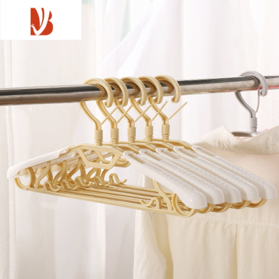 三维工匠伸缩衣架加宽加长塑料衣撑防滑衣架加厚室内衣架家用多晾衣架