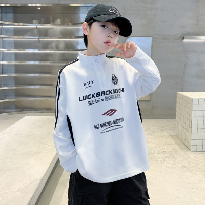 男童卫衣春秋款新款韩版儿童打底衫秋季潮中大童上衣帅气时髦