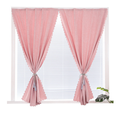 美帮汇简约北欧免打孔安装窗帘遮光魔术粘贴式客厅卧室简易款出租屋